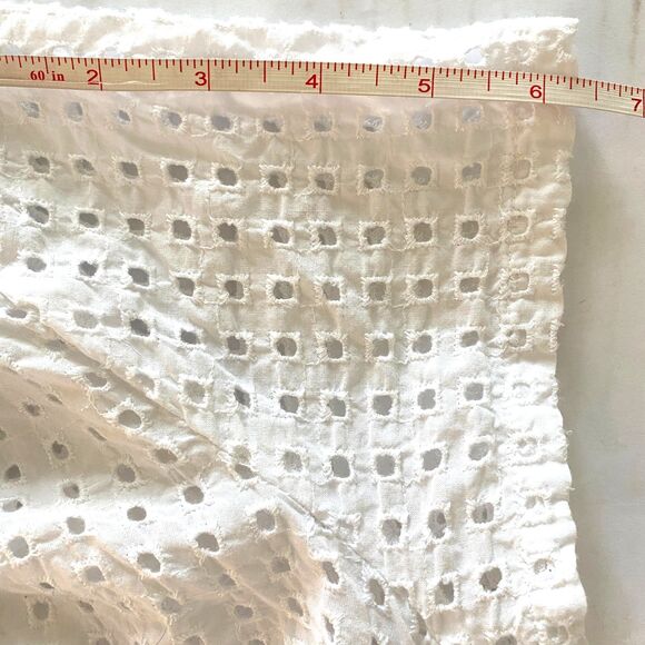 Old Navy White Eyelet Lace Mini Dress Short Sleeve Lightweight Cottagecore Sz M - Picture 8 of 9